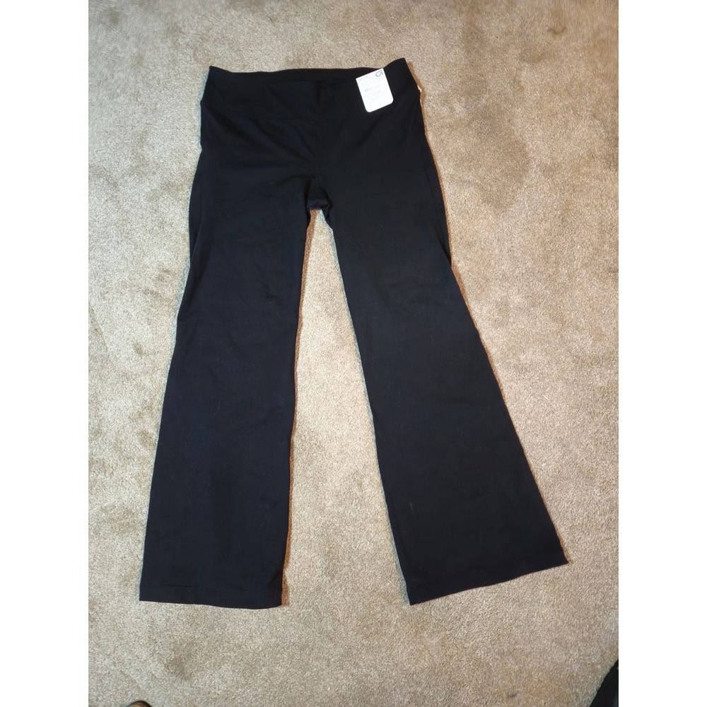 Gap Sexy Boot Yoga Pants Womens L Black New Gflex Low Rise Flare Ankle Leggings